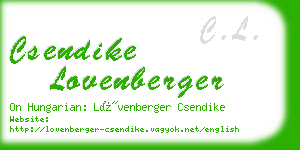 csendike lovenberger business card